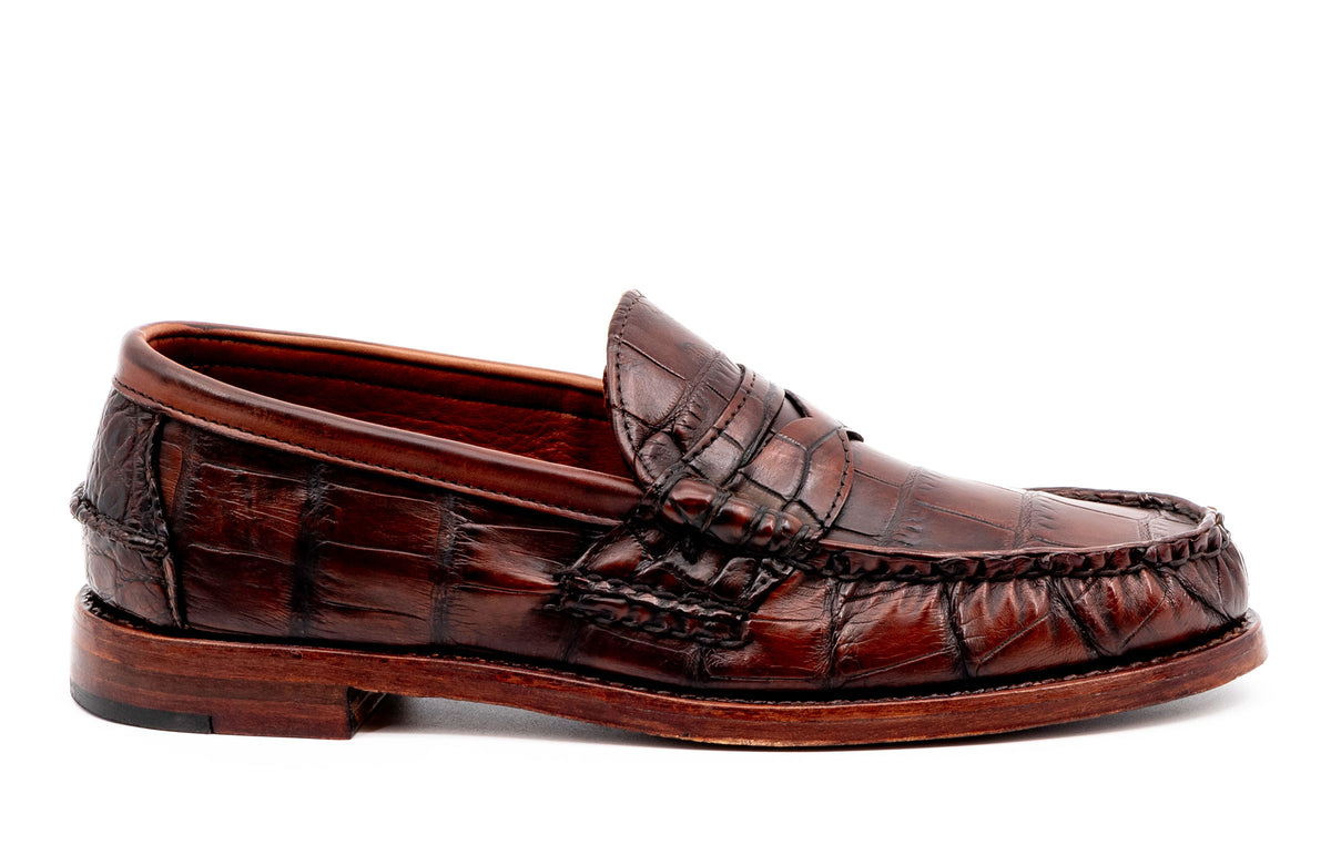 Gator shops skin loafers