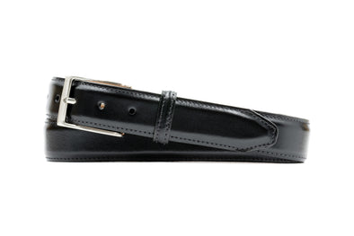 Smith 2 Buckle Coachman Leather Belt - Black