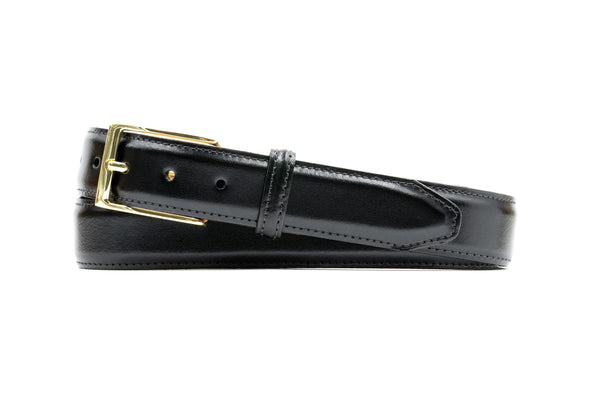 Smith 2 Buckle Coachman Leather Belt - Black