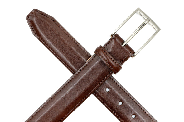 Smith 2 Buckle Coachman Leather Belt - Luggage