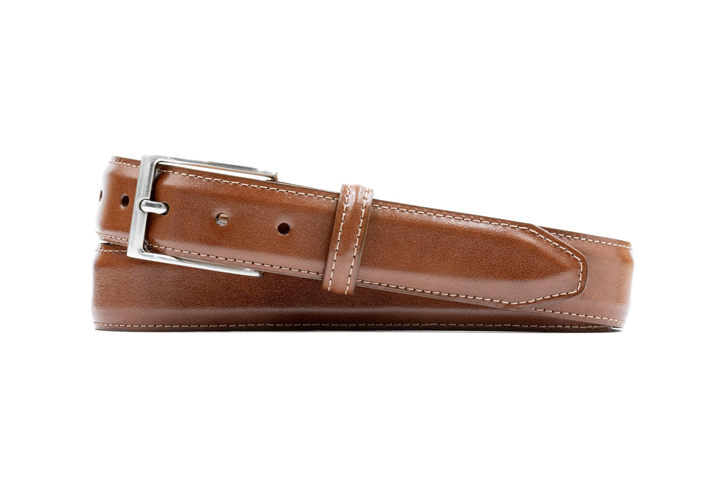 Smith 2 Buckle Coachman Leather Belt - Russet