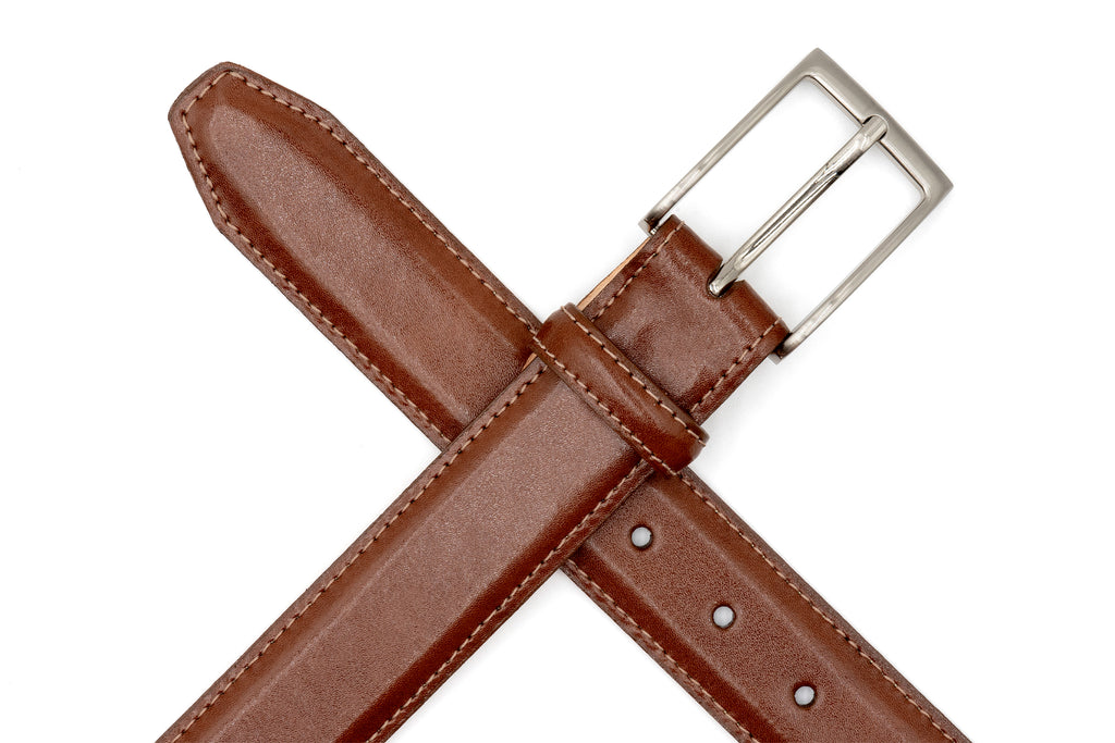 Smith 2 Buckle Coachman Leather Belt - Russet