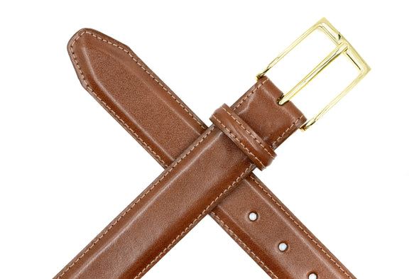 Smith 2 Buckle Coachman Leather Belt - Russet