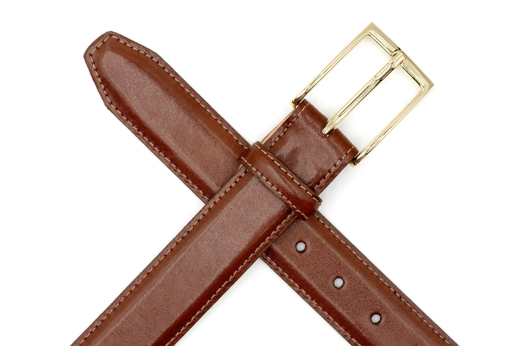 Smith 2 Buckle Coachman Leather Belt - Russet