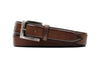 Firenze Italian Dress Calf Leather Belt - Black Oak