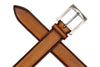 Firenze Italian Dress Calf Leather Belt - Saddle Tan
