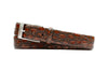 Truman Italian Crocodile Grain Leather Belt - Cinnamon