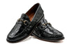 Jacob Genuine Alligator Horse Bit Loafers - Black