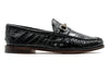 Jacob Genuine Alligator Horse Bit Loafers - Black