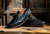 Jacob Genuine Alligator Horse Bit Loafers - Black