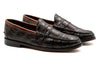 Jacob Genuine Alligator Penny Loafers - Antique Chestnut