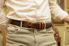 Hadley Baby Hornback Alligator Grain Belt - Whiskey