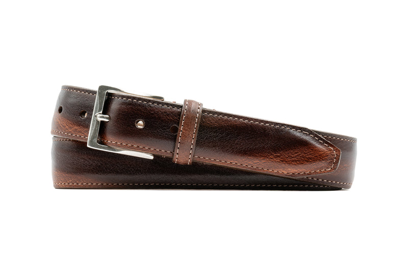 Perry Italian Saddle Leather Belt - Chestnut