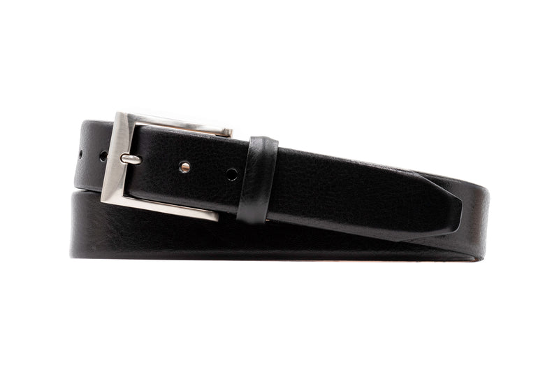 Luca Luxe Italian Calf Leather Belt - Black