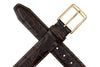 Justin Alligator Grain Leather Belt - Chestnut