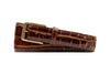 Justin Alligator Grain Leather Belt - Walnut