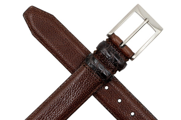 Lorenzo Luxe Bridle Leather Belt - Walnut