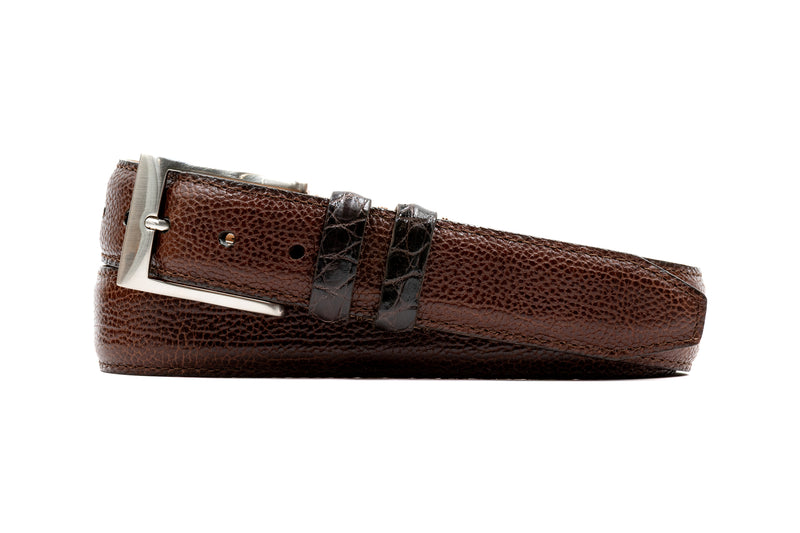 Lorenzo Luxe Bridle Leather Belt - Walnut