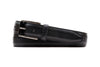 Hayes Pebble Grain Saddle Leather Belt - Black