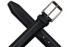 Hayes Pebble Grain Saddle Leather Belt - Black