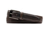Hayes Pebble Grain Saddle Leather Belt - Walnut