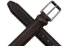 Hayes Pebble Grain Saddle Leather Belt - Walnut