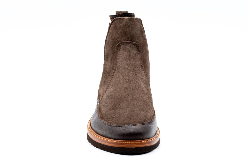 Morgan Water Repellent Suede Leather Boots - Chocolate