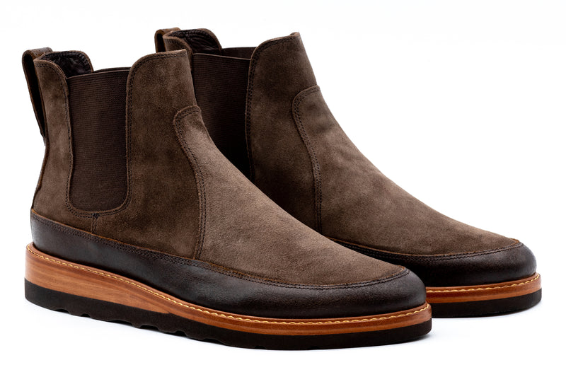 Morgan Suede Chelsea Boots - Chocolate