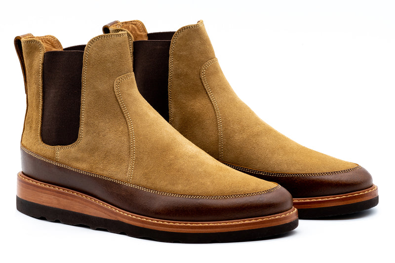 Morgan Suede Chelsea Boots - Khaki
