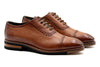 Tuscan Italian Calf Leather Cap Toe - Saddle Tan