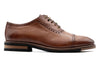Tuscan Italian Calf Leather Cap Toe - Saddle Tan
