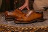 Tuscan Italian Calf Leather Cap Toe - Saddle Tan