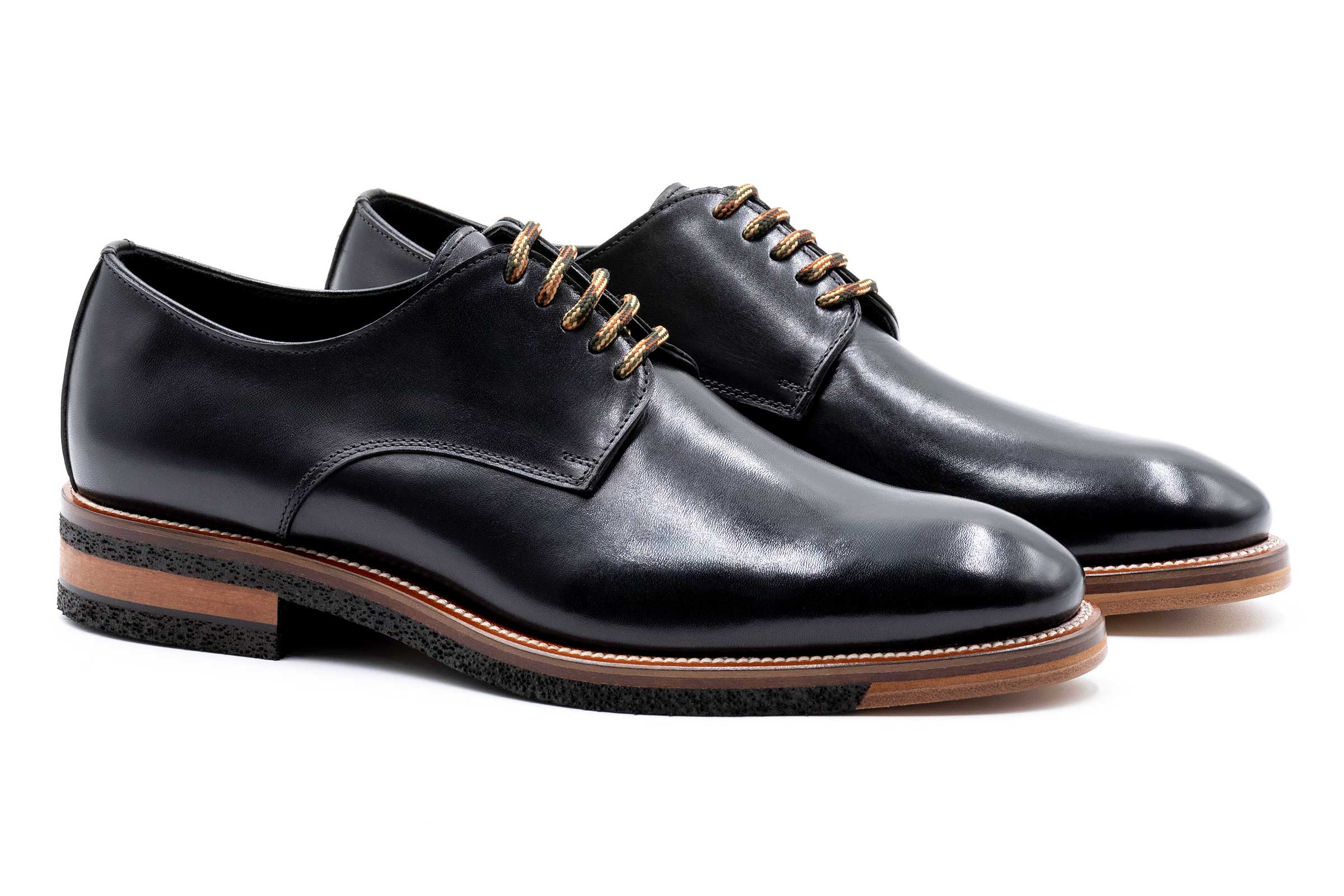 Tuscan Plain Toe Italian Saddle Leather - Nero