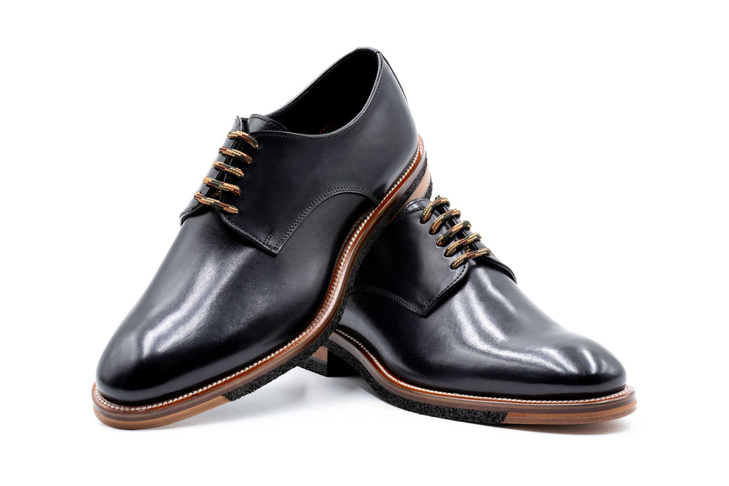 Tuscan Plain Toe Italian Saddle Leather - Nero