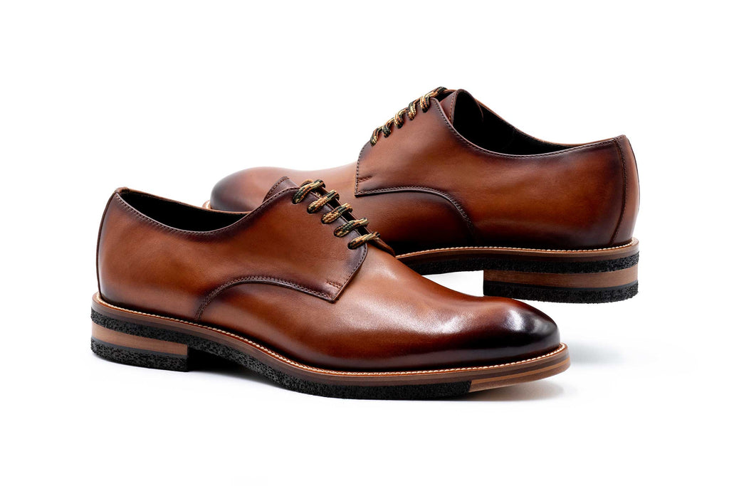 Tuscan Plain Toe Italian Saddle Leather - Whisky