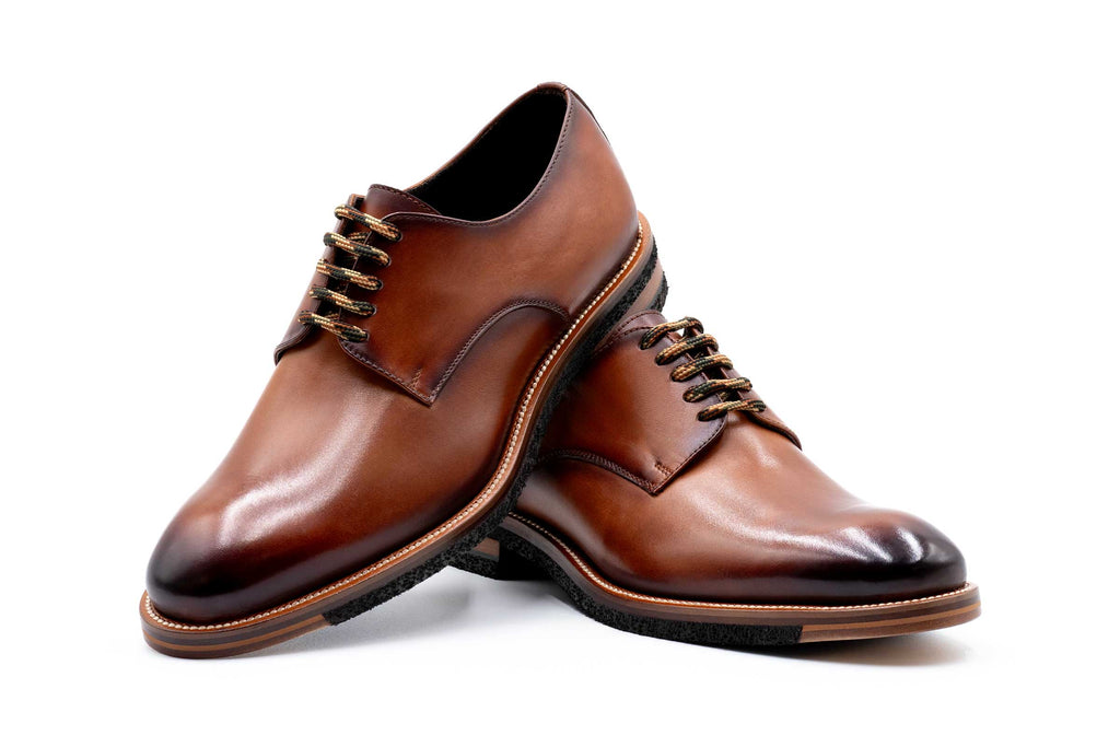 Tuscan Plain Toe Italian Saddle Leather - Whisky