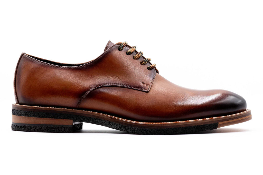 Tuscan Plain Toe Italian Saddle Leather - Whisky