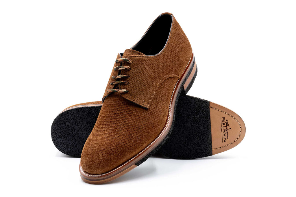 Tuscan Plain Toe Italian Suede - Cappuccino