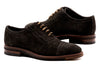 Tuscan Italian Suede Cap Toe - Dark Chocolate
