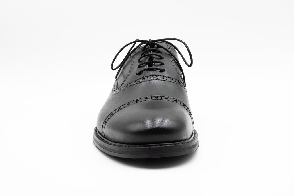 Cambridge Hand Stained Dress Calf Leather Cap Toe - Black