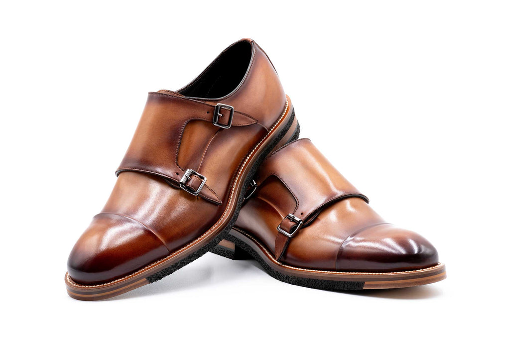 Tuscan Double Monk Italian Saddle Leather - Whisky