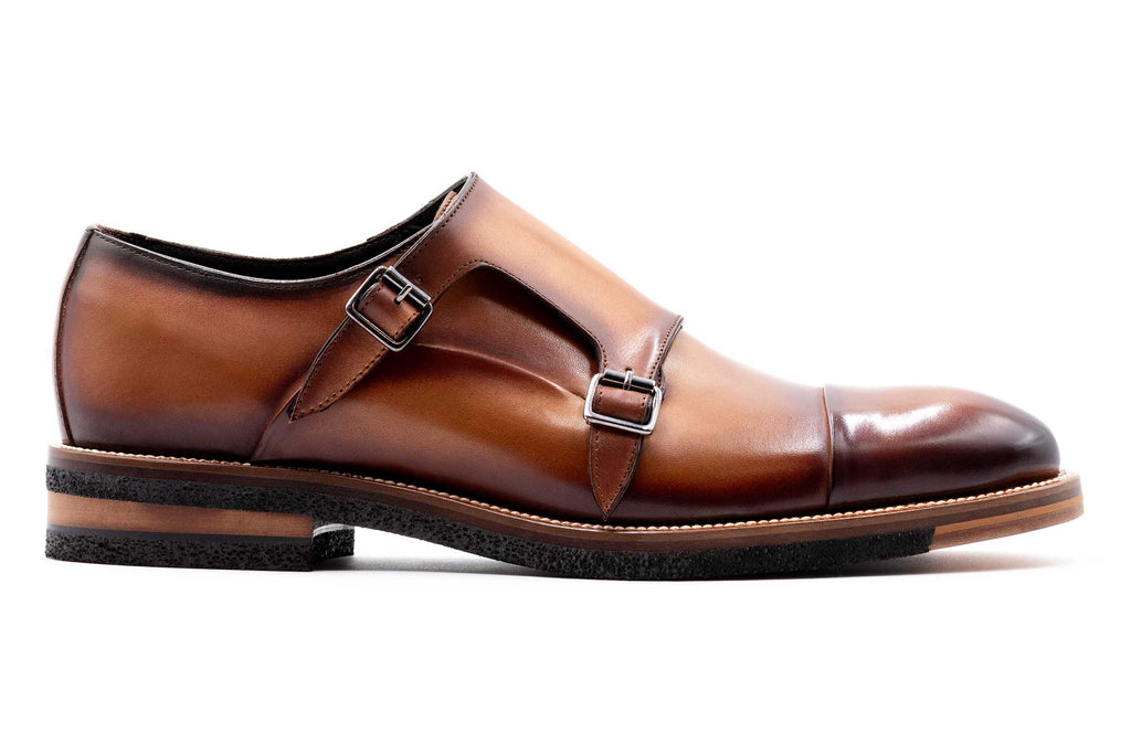 Tuscan Double Monk Italian Saddle Leather - Whisky