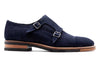 Tuscan Italian Suede Double Monk - Marinho