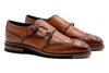 Tuscan Italian Calf Leather Double Monk - Whiskey