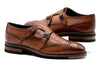 Tuscan Italian Calf Leather Double Monk - Whiskey