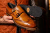 Tuscan Italian Calf Leather Double Monk - Whiskey
