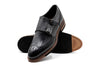 Tuscan Italian Leather Double Monk - Graphite