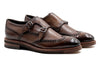 Tuscan Italian Calf Leather Double Monk - Black Oak