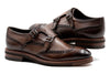 Tuscan Italian Calf Leather Double Monk - Black Oak