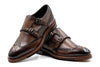 Tuscan Italian Calf Leather Double Monk - Black Oak